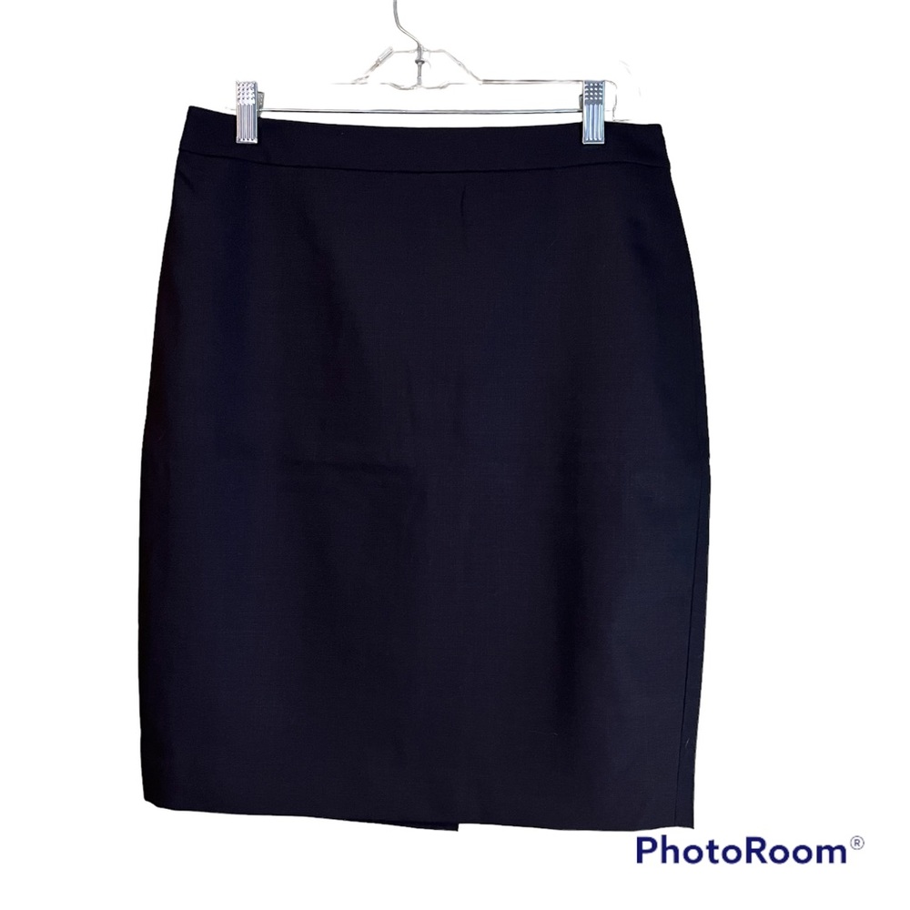 Ann Taylor Suiting Tropical Wool Pencil Skirt Dark Navy Size 8P